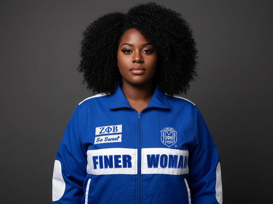 Zeta Phi Beta Racer Jacket | Women's Sorority Racing Jacket – Greekian