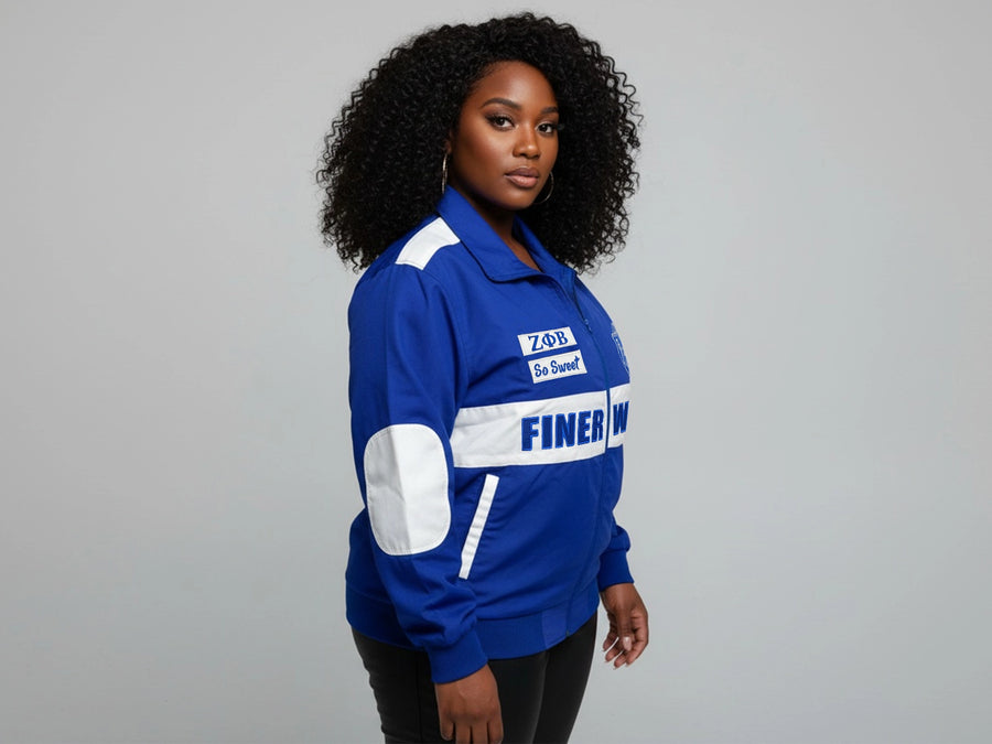 Zeta Phi Beta Racer Jacket | Women's Sorority Racing Jacket – Greekian