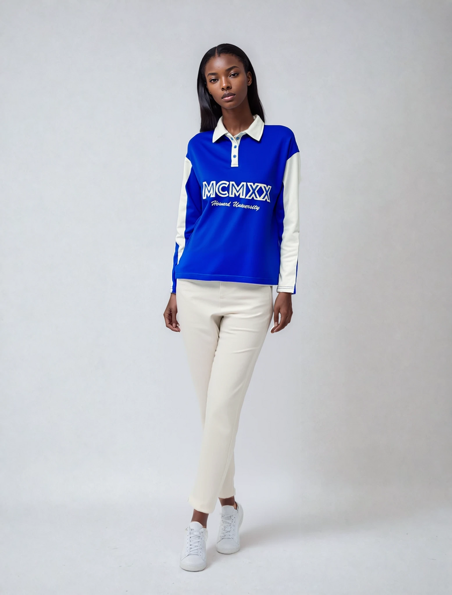 Zeta Phi Beta Racer Pullover Shirt | Fashionable Greek Shirt with MCMXX Embroidered Logo