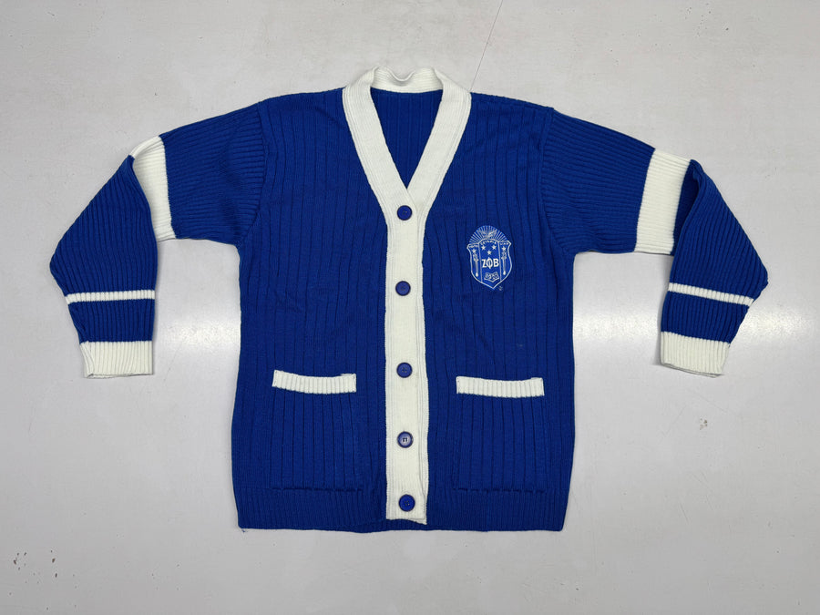 Zeta Phi Beta Striped Knitted Cardigan Sweater