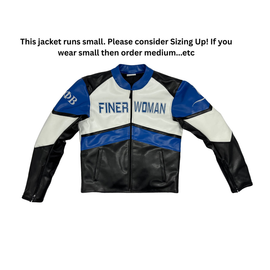 Zeta Phi Beta Finer Woman Leather Jacket