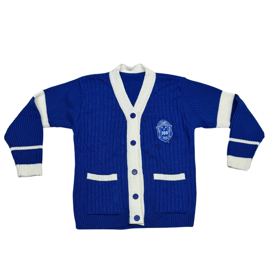 Zeta Phi Beta Striped Knitted Cardigan Sweater