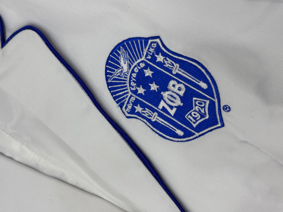 Zeta Phi Beta Rowing Business Blazer, ZPB  Blue Piping & Crest Blazer