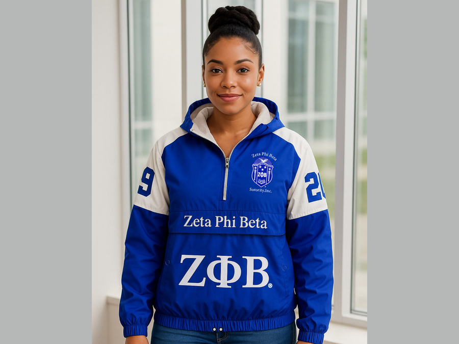 Zeta Phi Beta Panel Windbreaker