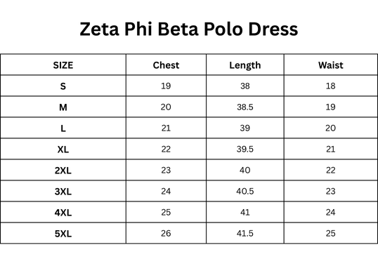 Zeta Phi Beta Polo Dress