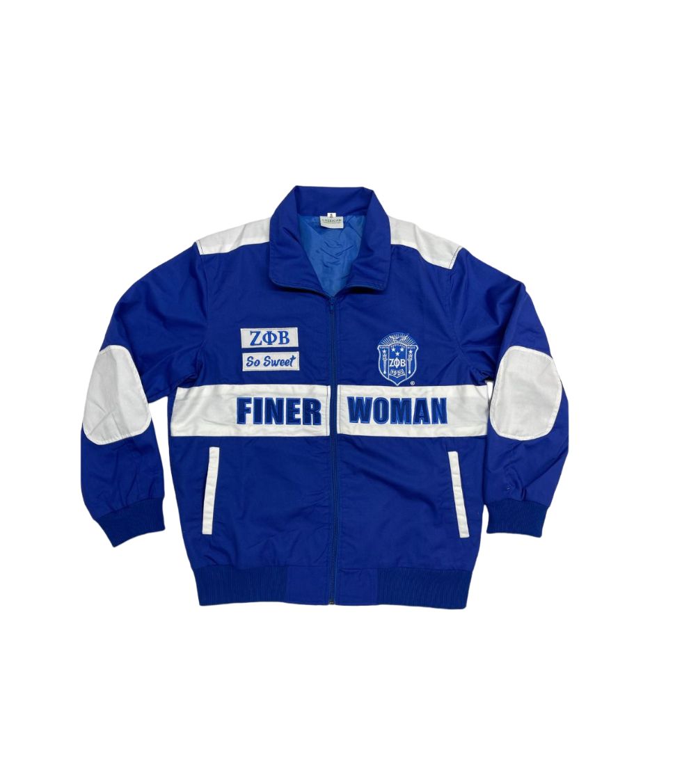 Zeta Phi Beta Racer Jacket | Women's Sorority Racing Jacket – Greekian