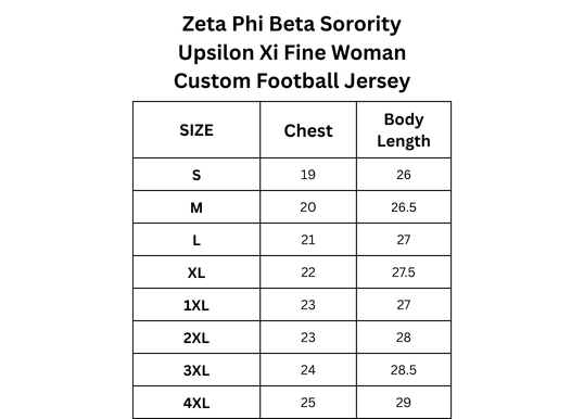 Zeta Phi Beta Sorority Upsilon Xi Finer Woman Custom Football Jersey
