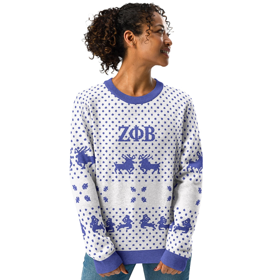 Zeta Phi Beta Knitted crew neck sweater