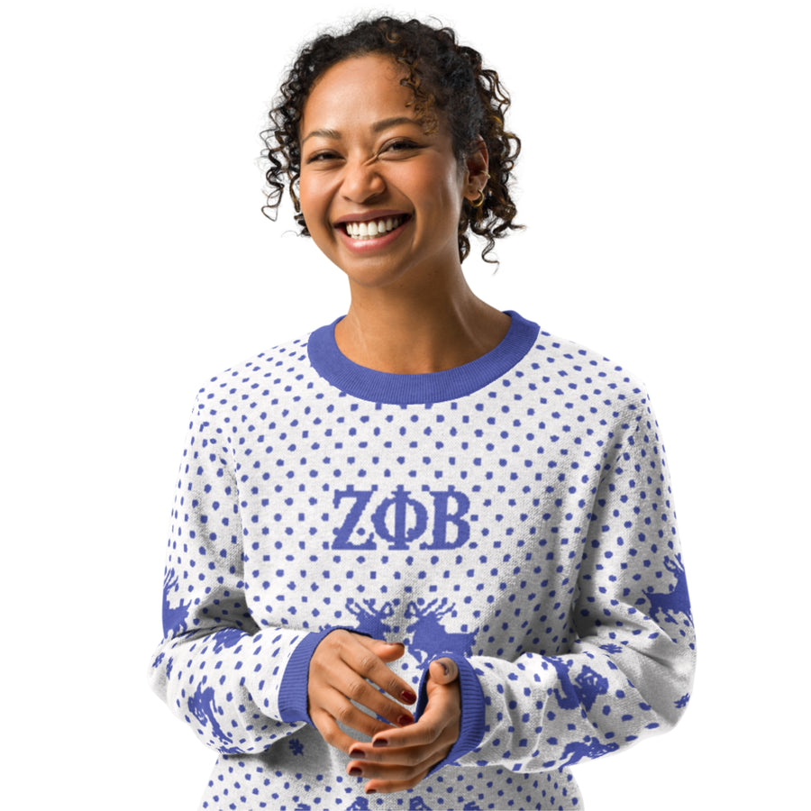 Zeta Phi Beta Knitted crew neck sweater