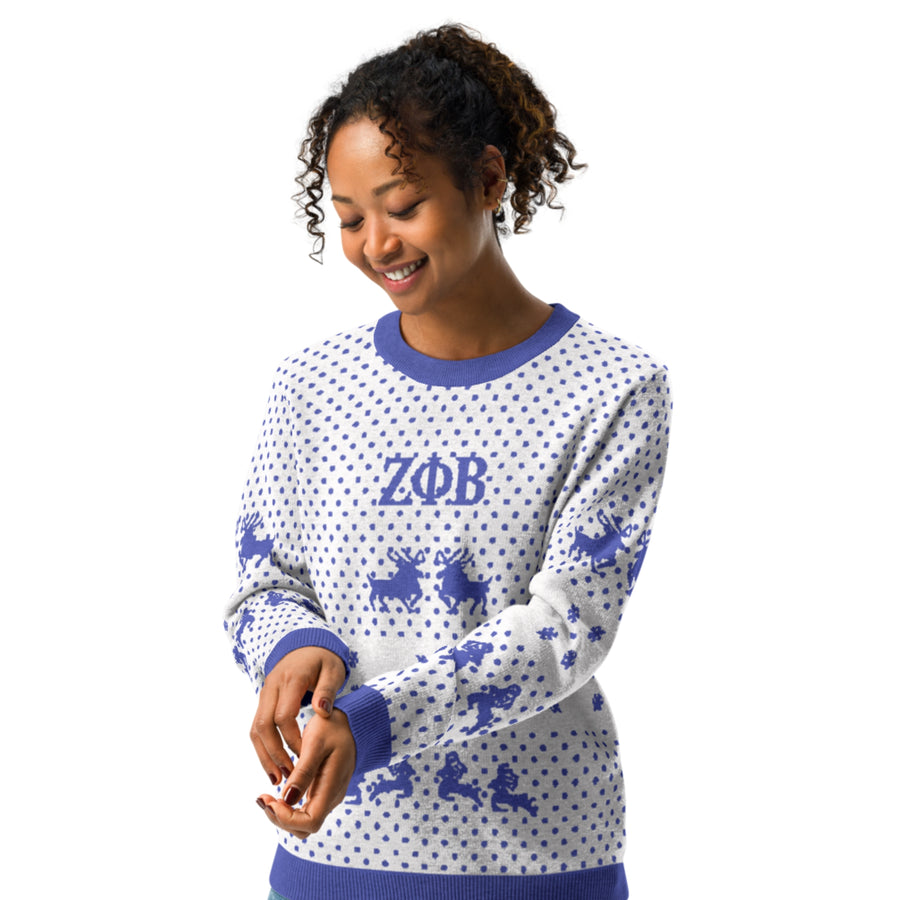 Zeta Phi Beta Knitted crew neck sweater