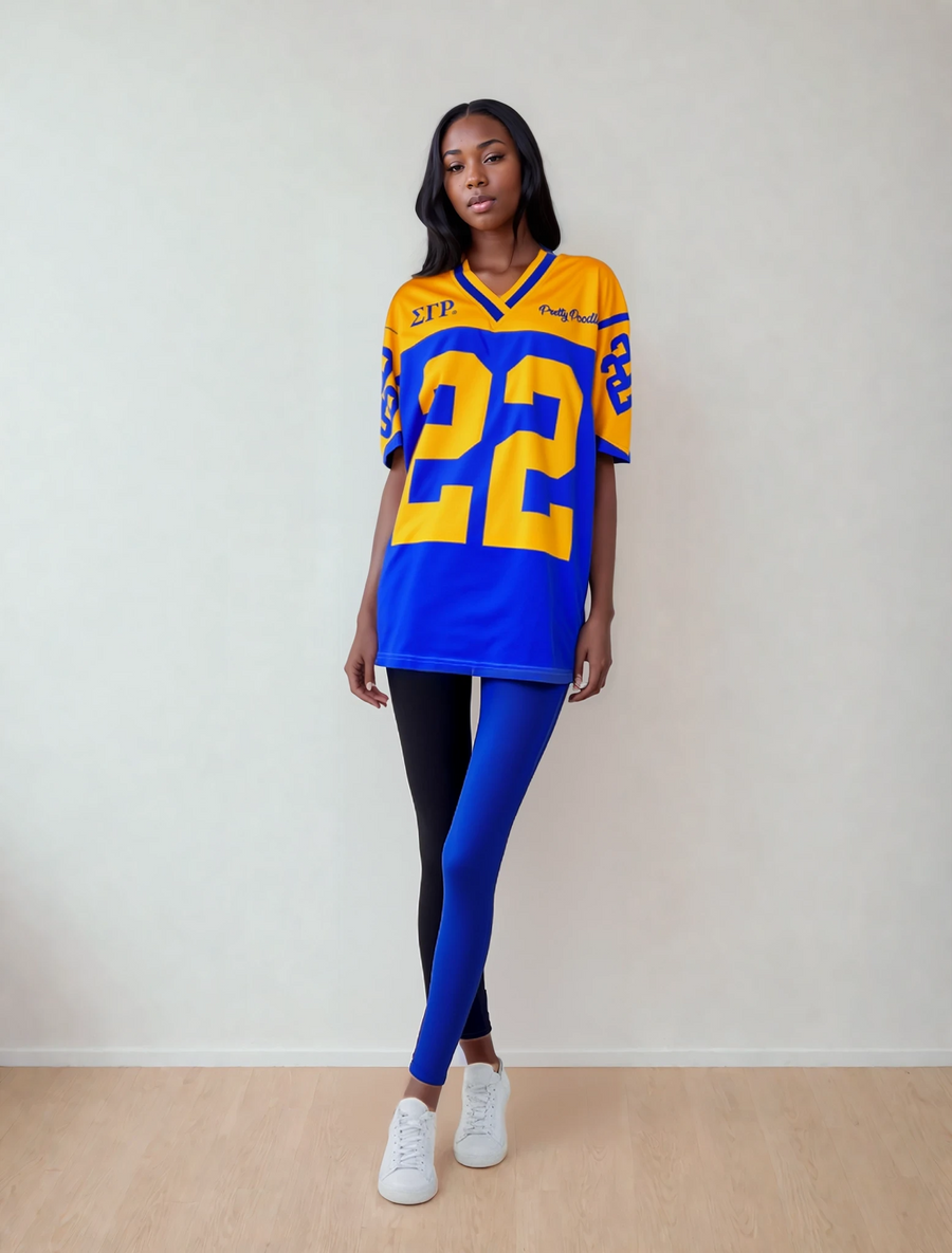 Sigma Gamma Rho Split Color Football Jersey