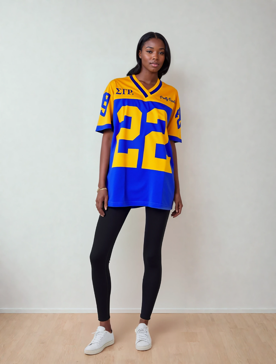 Sigma Gamma Rho Split Color Football Jersey