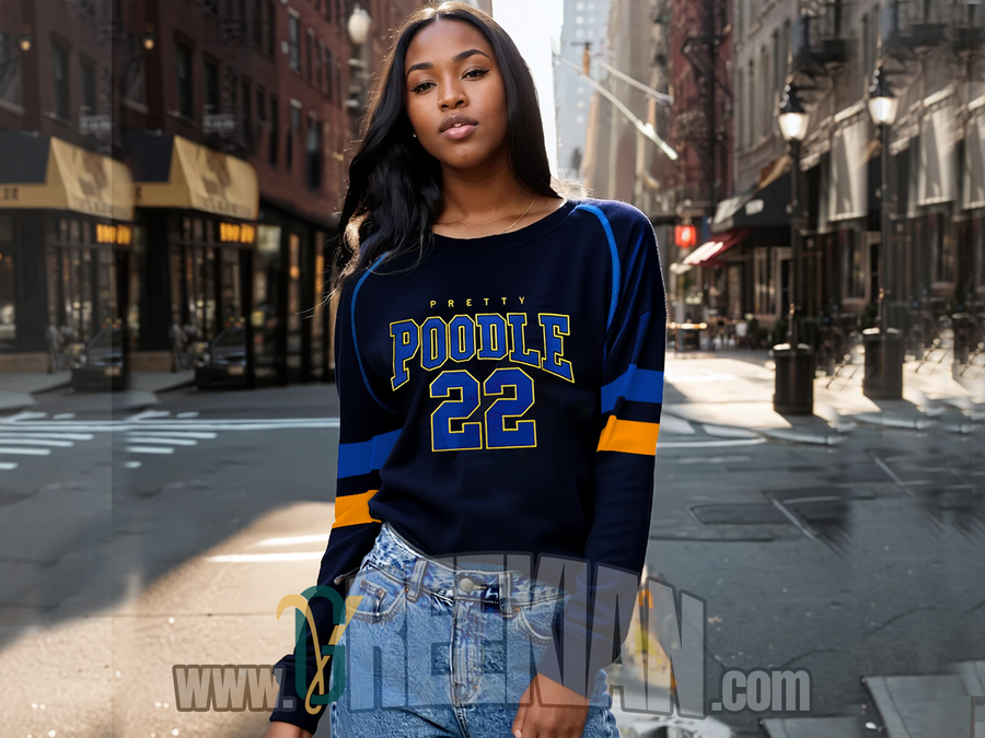 Sigma Gamma Rho Sorority Shirt | Pretty Poodle College Sweatshirte | Black cotton fleece sweatshirt
