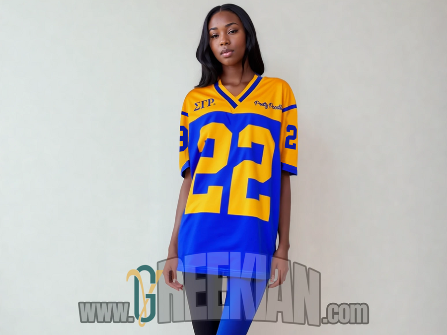 Sigma Gamma Rho Split Color Football Jersey