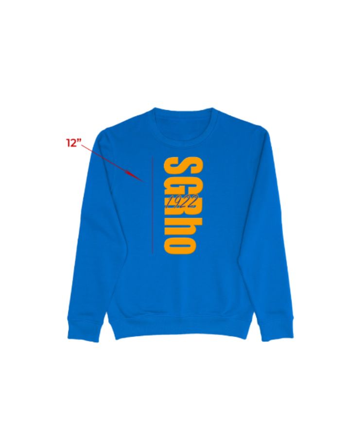 Sigma Gamma Rho Chenille Sweatshirt Front View