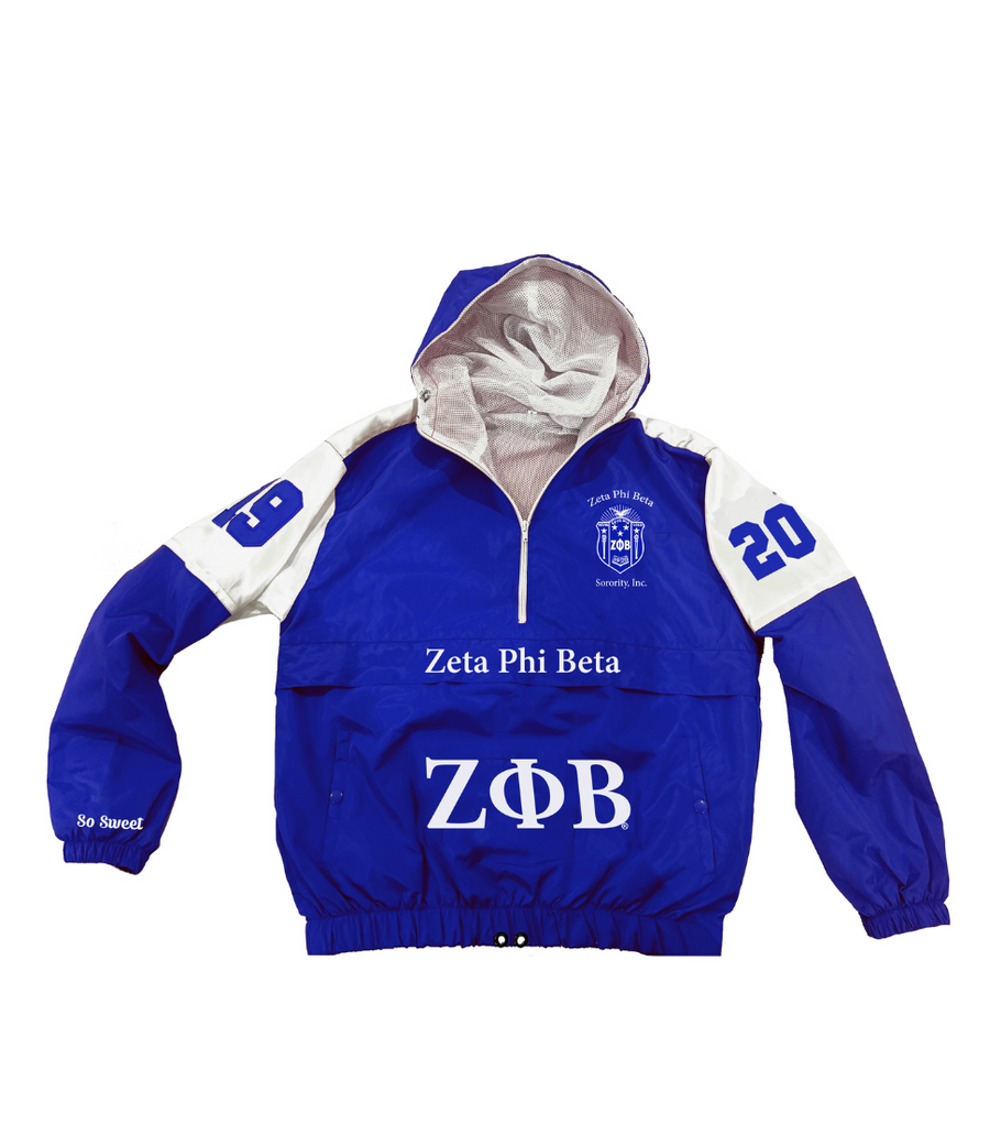 Zeta Phi Beta Panel Windbreaker for women