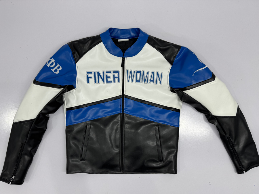 Zeta Phi Beta Finer Woman Leather Jacket