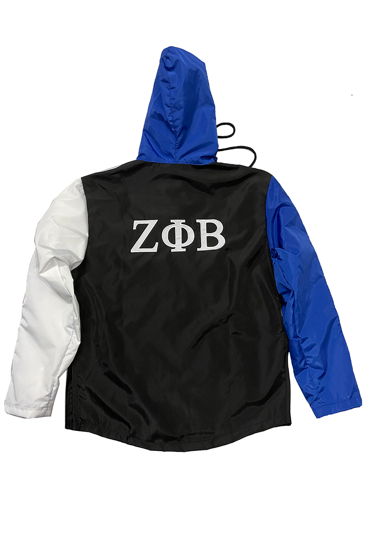 Zeta Phi Beta Anorak Windbreaker Hooded Jacket
