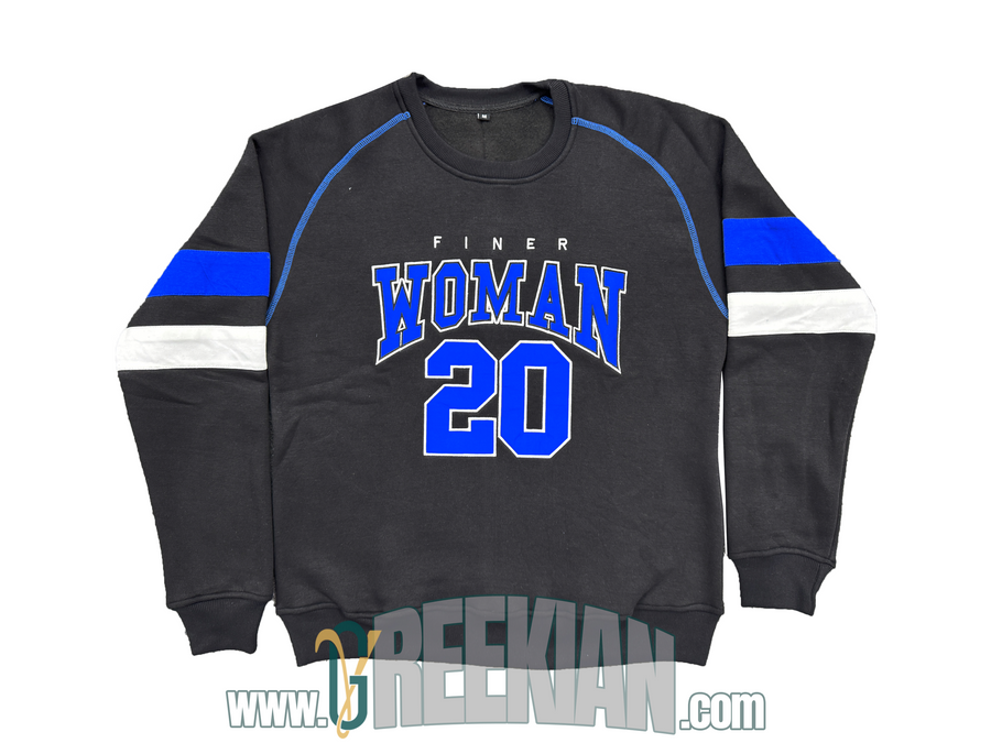 Zeta Phi Beta Sweatshirt | Black Cotton Fleece Crewneck Shirt