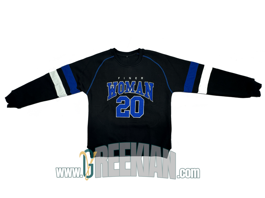 Zeta Phi Beta Sweatshirt | Black Cotton Fleece Crewneck Shirt