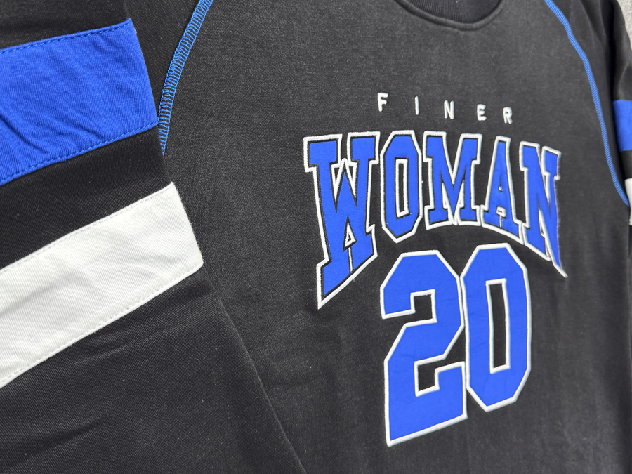 Zeta Phi Beta Sweatshirt | Black Cotton Fleece Crewneck Shirt