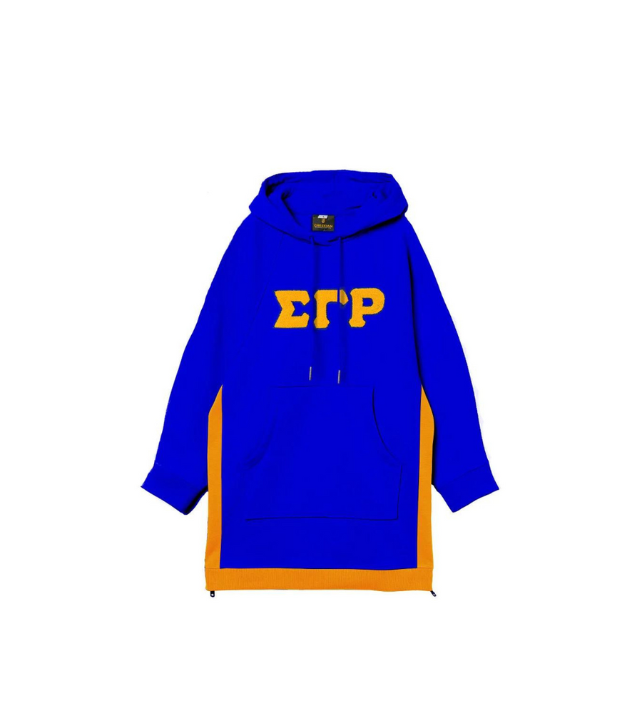 Sigma Gamma Rho Oversized Chenille Letters Hoodie Dress