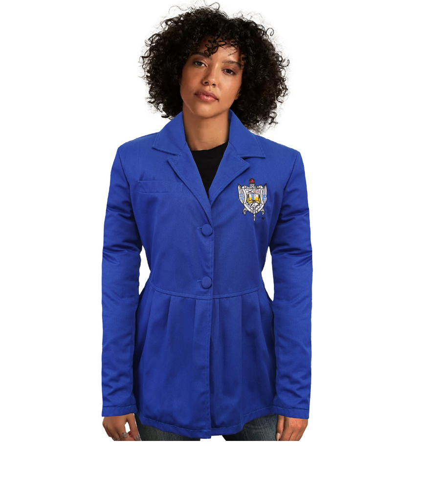 Sigma Gamma Rho Royal Peplum Blazer Greekian