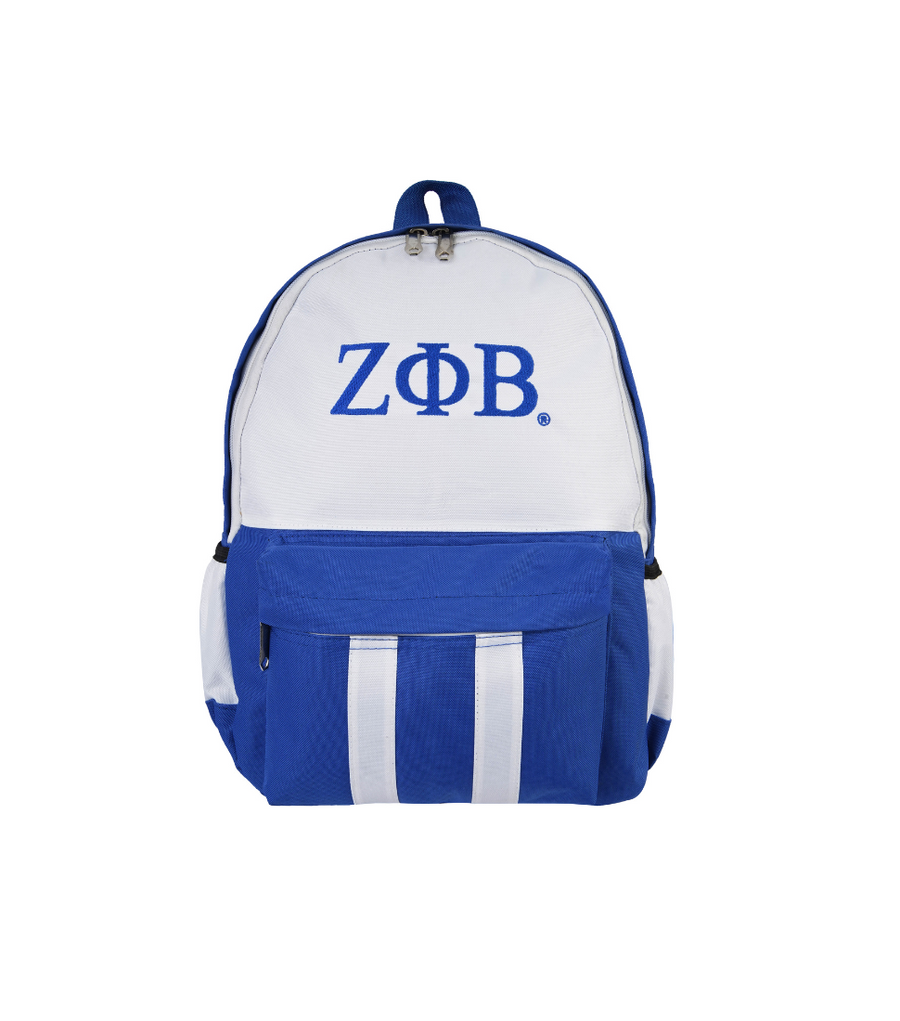 Zeta Phi Beta Striped Backpack